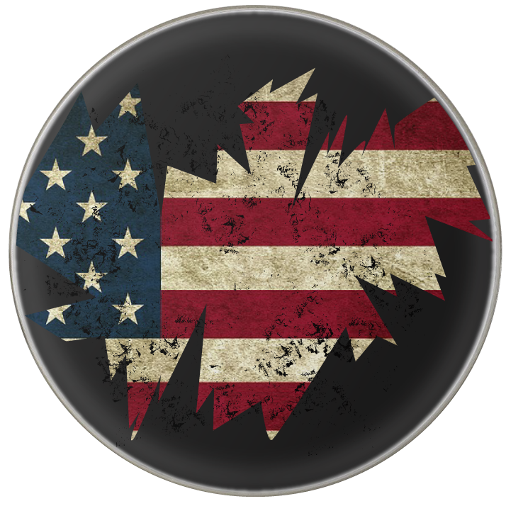 American Flag Decal - Best Design American Flag Metal License Plate (714x714), Png Download