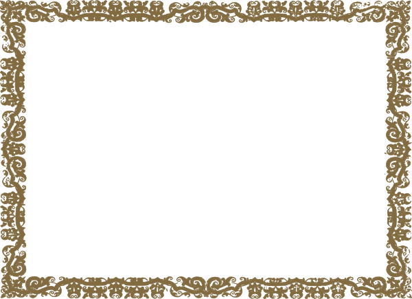 Gold Border Clip Art At Clker - Red Bandana Border Clip Art (600x435), Png Download