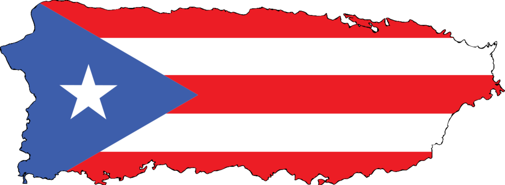 Puerto Rican Flag Drawing At Getdrawings - Puerto Rico Flag In Country (2000x732), Png Download