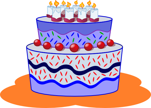 Free Birthday Cake Clip Art - Birthday Cake Boy Cartoon (600x431), Png Download