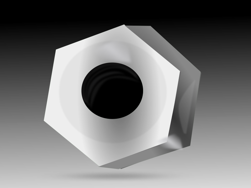 Hexagonla Nut - Ốc Vít Vector Png (800x600), Png Download