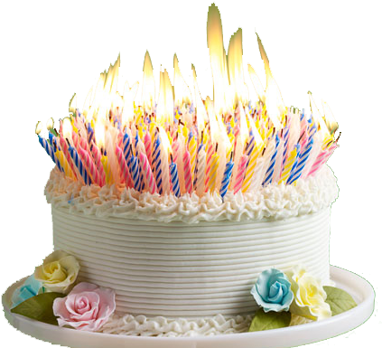 Buscar Con Google - Birthday Cake With Candles Png (432x396), Png Download