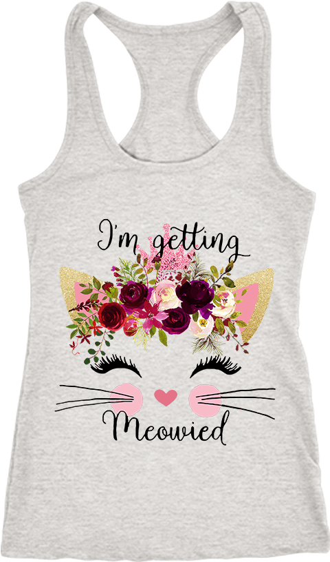 I'm Getting Meowied Watercolor Flower Cat Lady Get - Zazzle Aufenthalt Wilde Boho Baby-decke Babydecke (1024x1024), Png Download