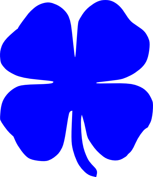 Blue Shamrock Svg Clip Arts 516 X 599 Px (516x599), Png Download