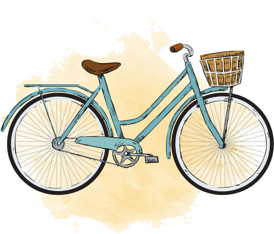 City Bicycle Watercolor Painting Vintage Clothing - Huffy Cruiser Bike Canada (1024x935), Png Download