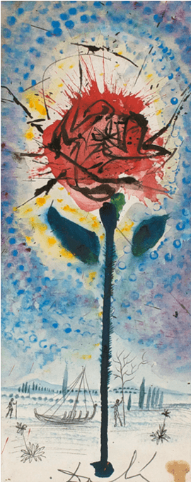 Mystic Rose - Salvador Dali (500x680), Png Download