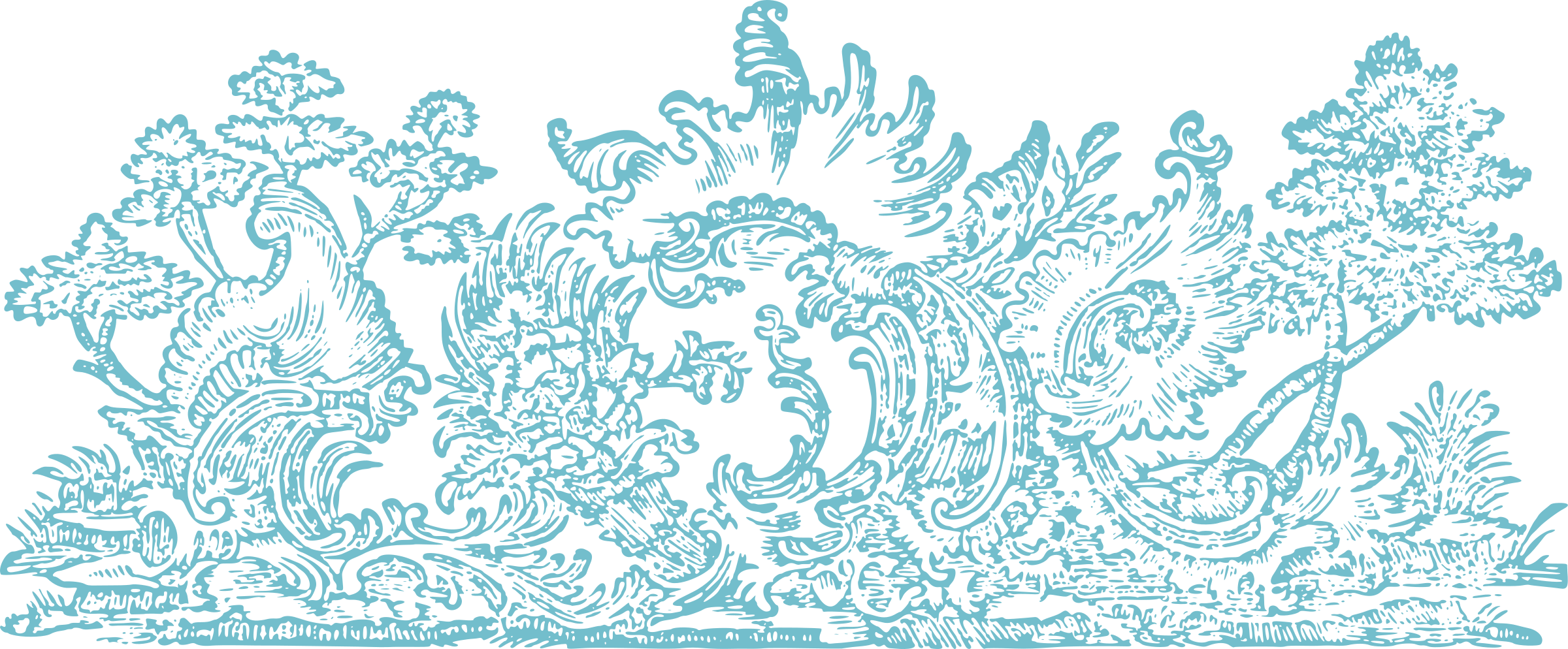 Download - Vintage Wave Png (2400x994), Png Download