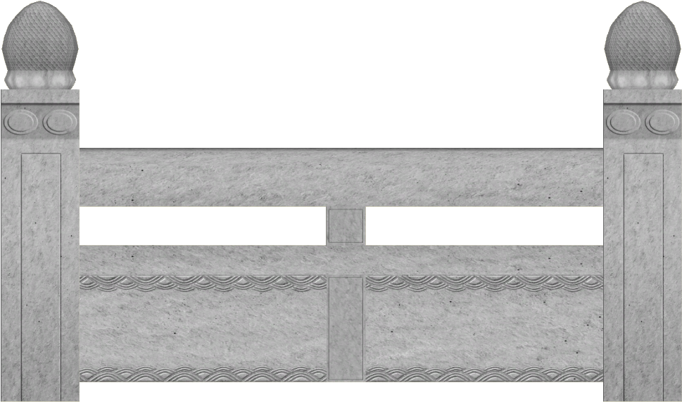 Low Ornate Chinese Fence - Fence Png Zt2 Download Library (968x968), Png Download