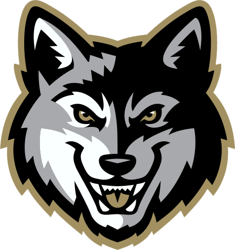 Wolf Head Logo Png - Gresham Greywolves Logo (476x506), Png Download
