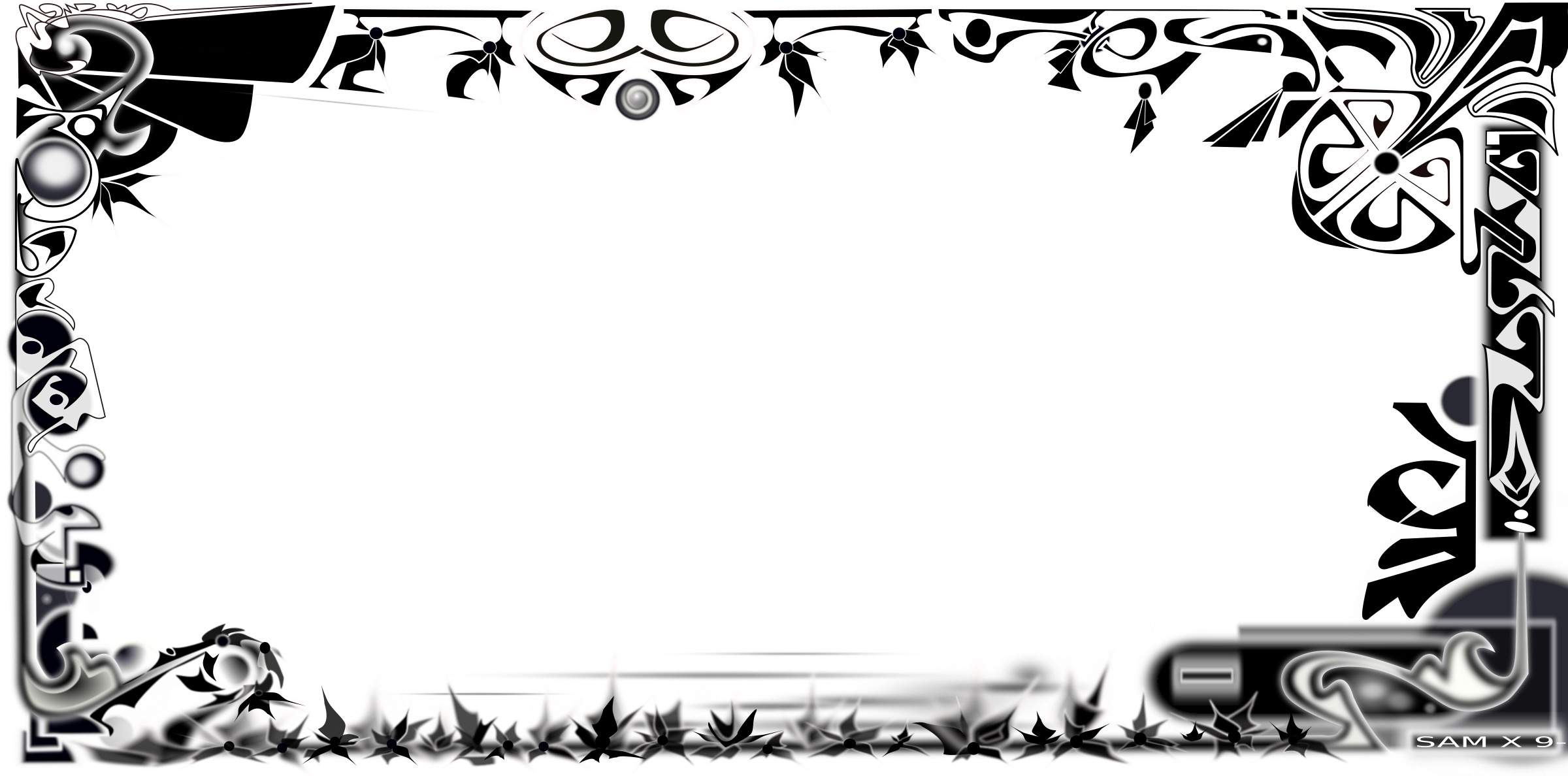 This Free Icons Png Design Of Tribal Frame (2400x1200), Png Download