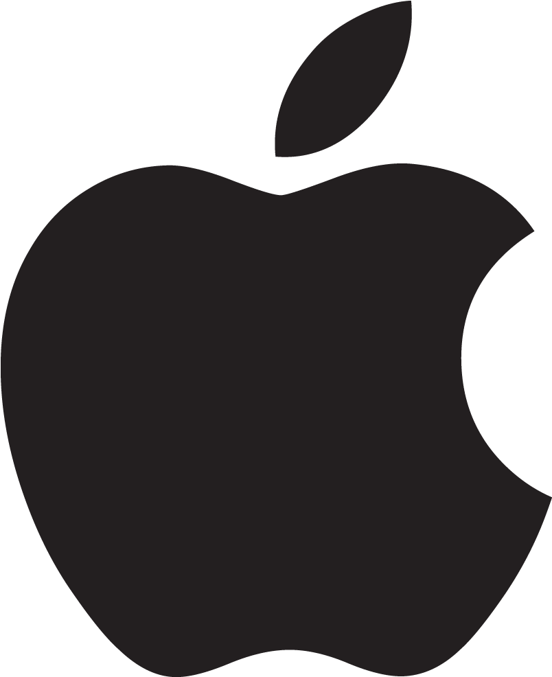Apple 1998 Logo - Black Apple Logo Png (2000x2441), Png Download
