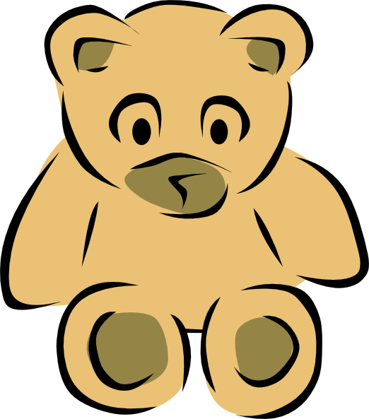 Stylized Teddy Bear Svg Clip Arts 522 X 593 Px (522x593), Png Download