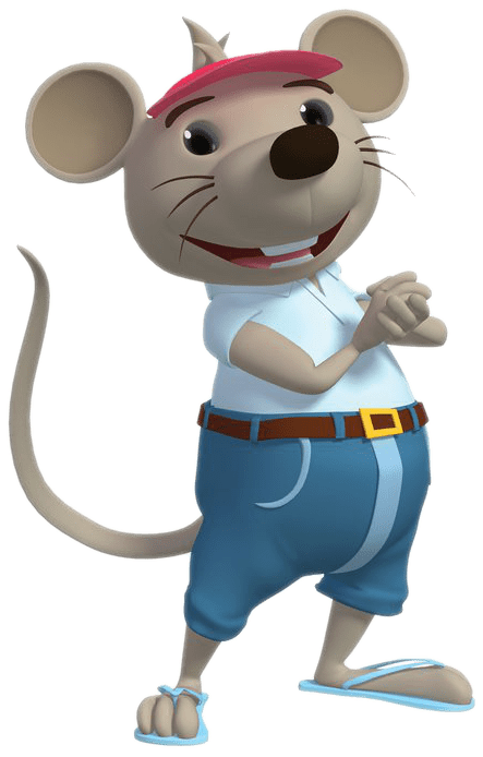 Bananas In Pyjamas Rat In A Hat - Rat From Bananas In Pajamas (519x720), Png Download