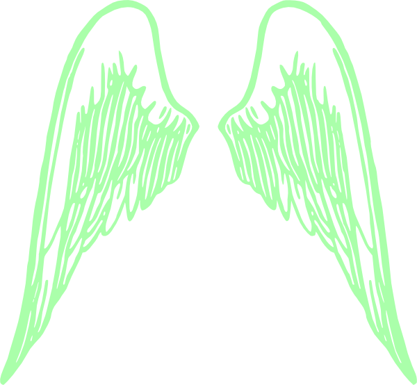 How To Set Use Green Angel Wings Clipart (600x554), Png Download