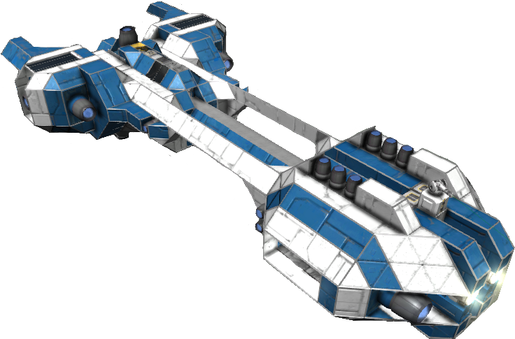 Blue Ship - Space Engineers Ship Png (747x508), Png Download
