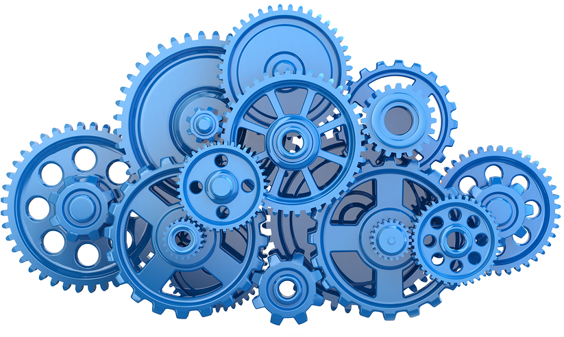 Cloud Gears (833x497), Png Download