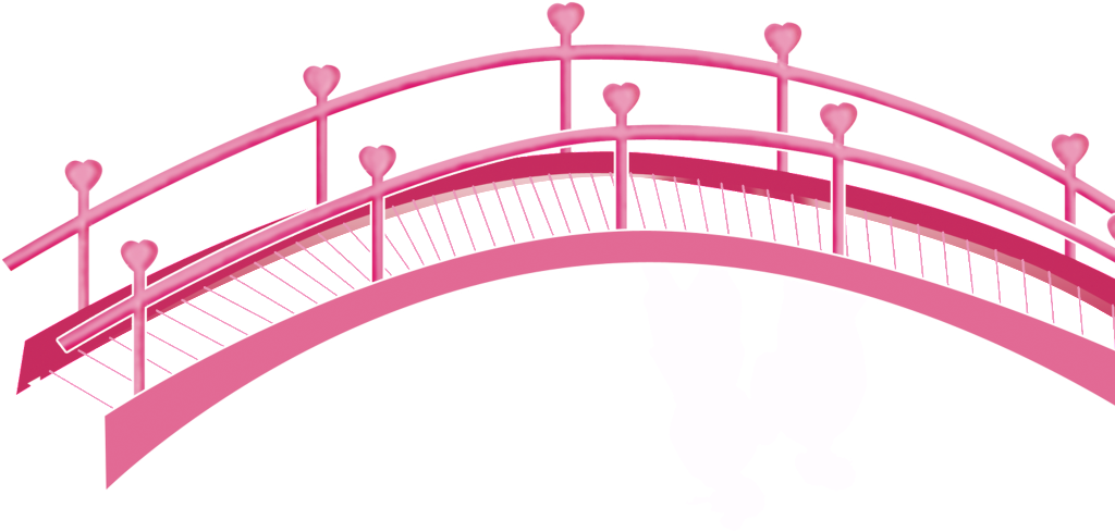 This Graphics Is Hand Painted A Pink Bridge Transparent - Simple Bridge Png (1024x489), Png Download