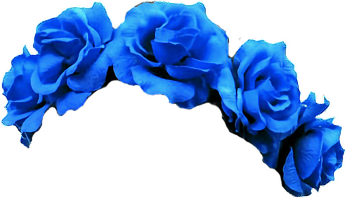 Blue Flower Crown - Blue Flower Crown Png (692x396), Png Download