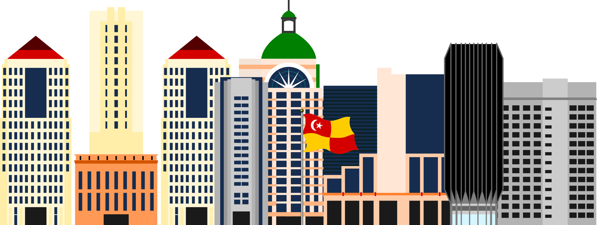 Building - Urbanisation Clipart (2400x905), Png Download