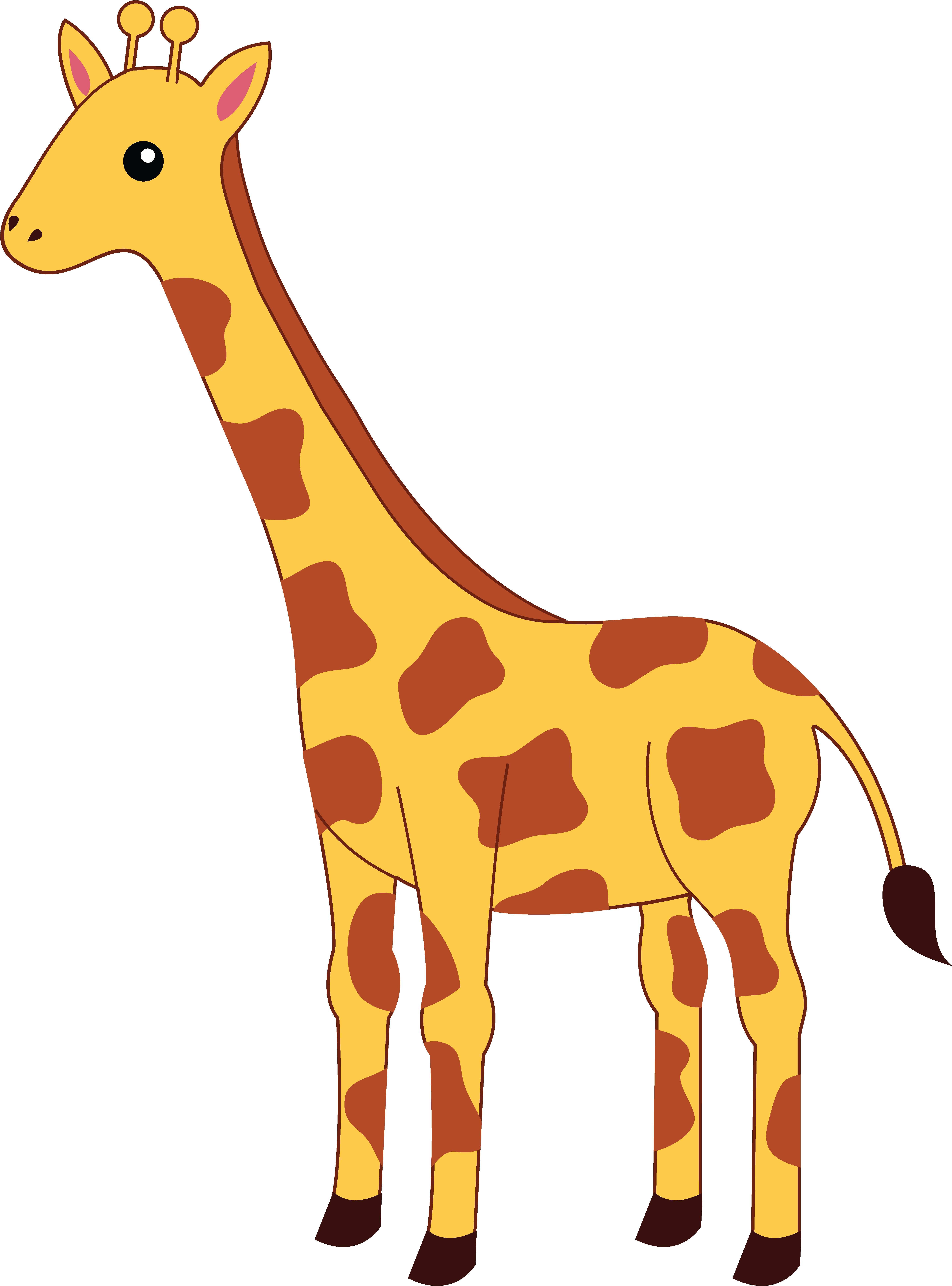 Clip Free Download Best Photos Of Cute Clip Art - Clipart Of A Giraffe (5764x7788), Png Download