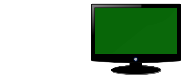 Computer - Monitor - Png - Tv Green Screen Transparent (600x250), Png Download