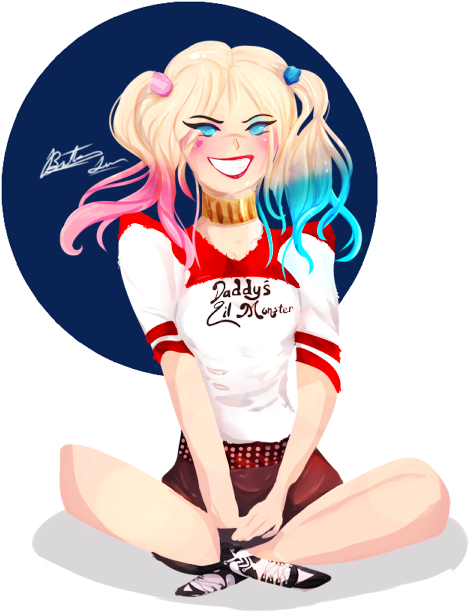 Royalty Free Library Harley Drawing Watercolour - Harley Quinn Fondo De Pantalla (600x776), Png Download