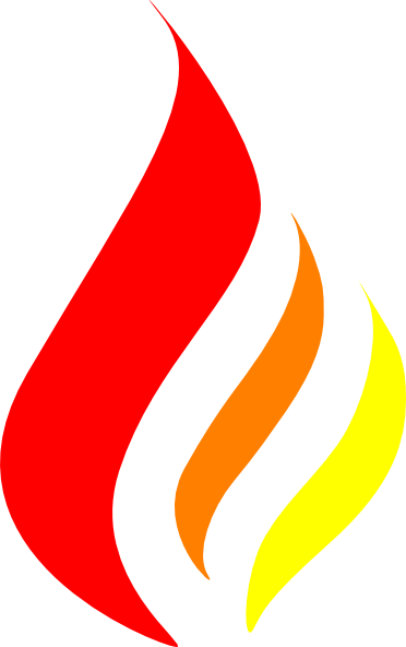 Red Orange Yellow Flame Clip Art At Clipart - Red And Yellow Flame (372x592), Png Download
