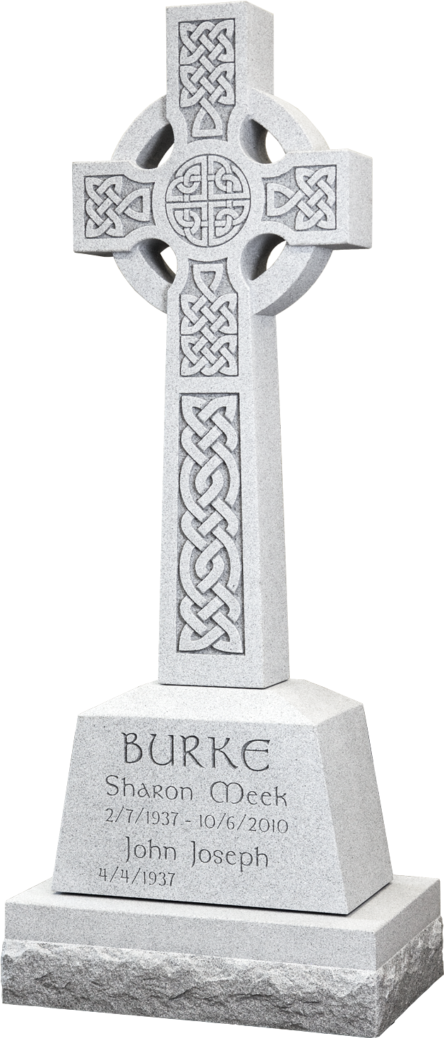 Burke, Elizabeth Cross - Celtic Cross Cemetery Texas (679x1500), Png Download