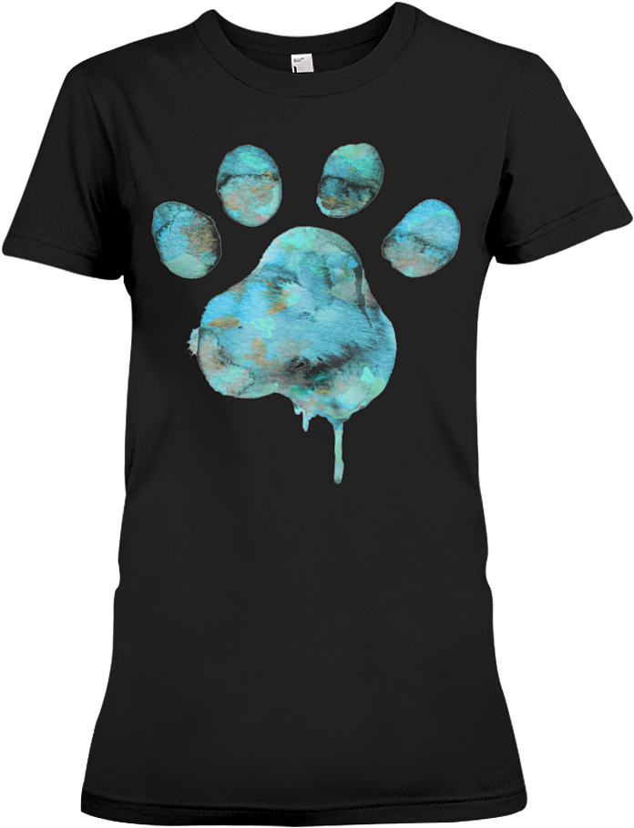 Blue Watercolor Paw - Queens Are Born In September Black (900x1125), Png Download
