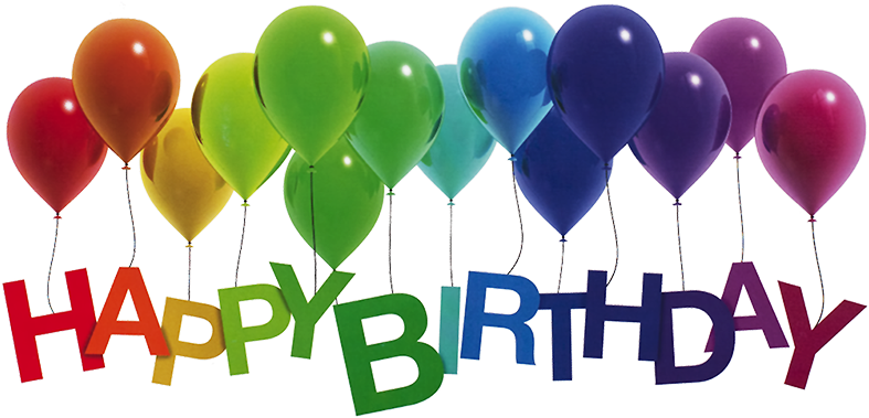 Happy Birthday, Png - Happy Birthday Balloons Transparent (800x400), Png Download