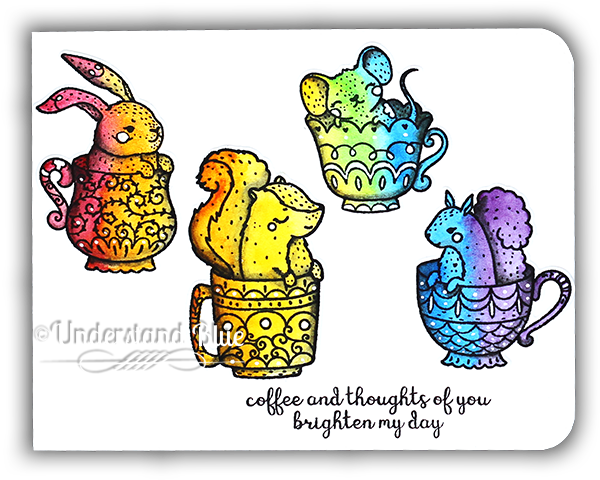 Perfect Blend Watercolor Card By Understand Blue - Cartoon (650x527), Png Download