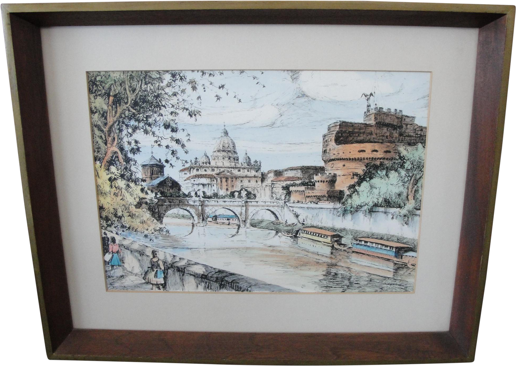 M#century European Watercolor Painting On Chairish (2170x1539), Png Download
