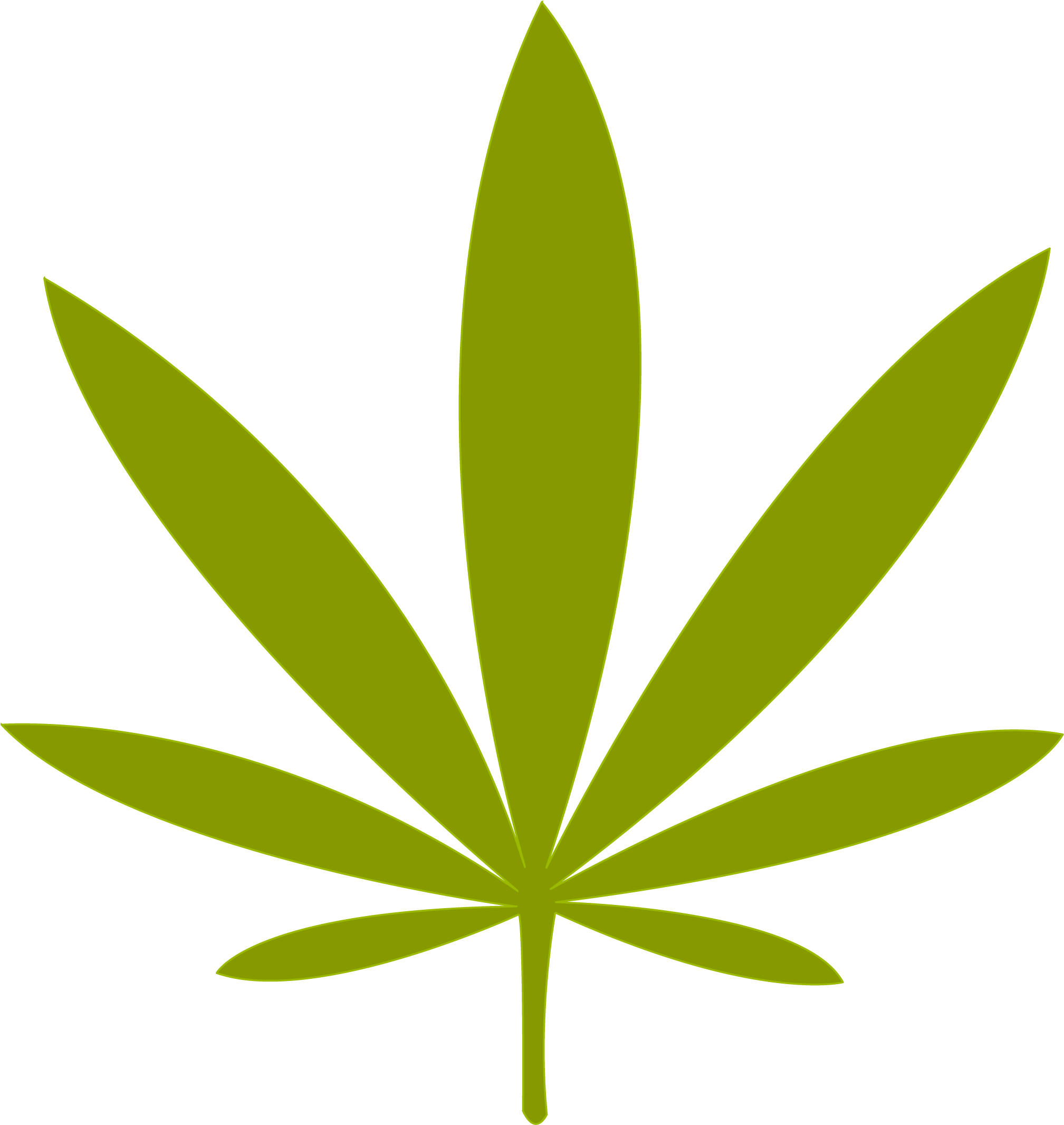 Marijuana Stencil (2117x2160), Png Download