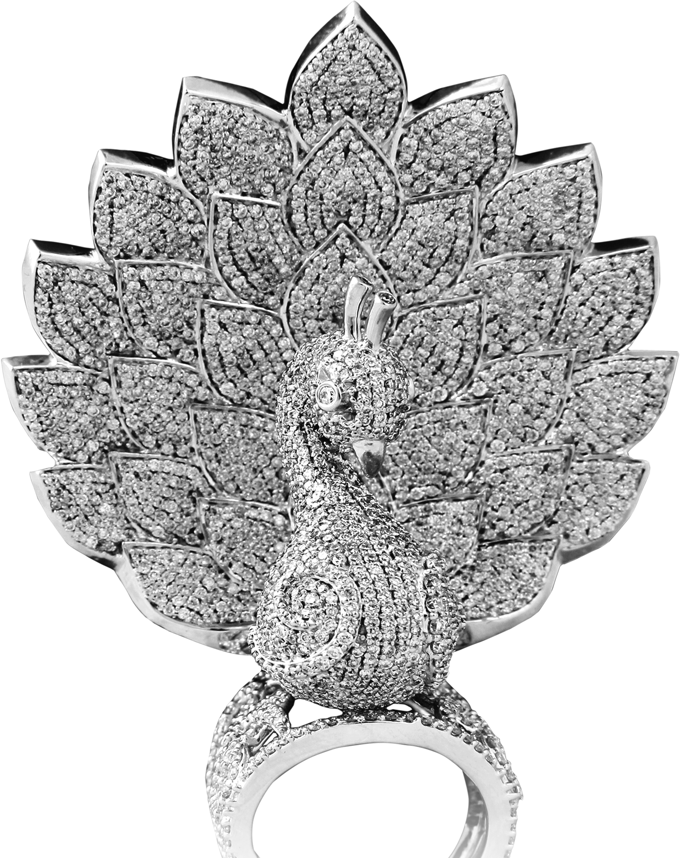 This Ring Has More Diamonds Than Any Other - Silver (1728x1880), Png Download