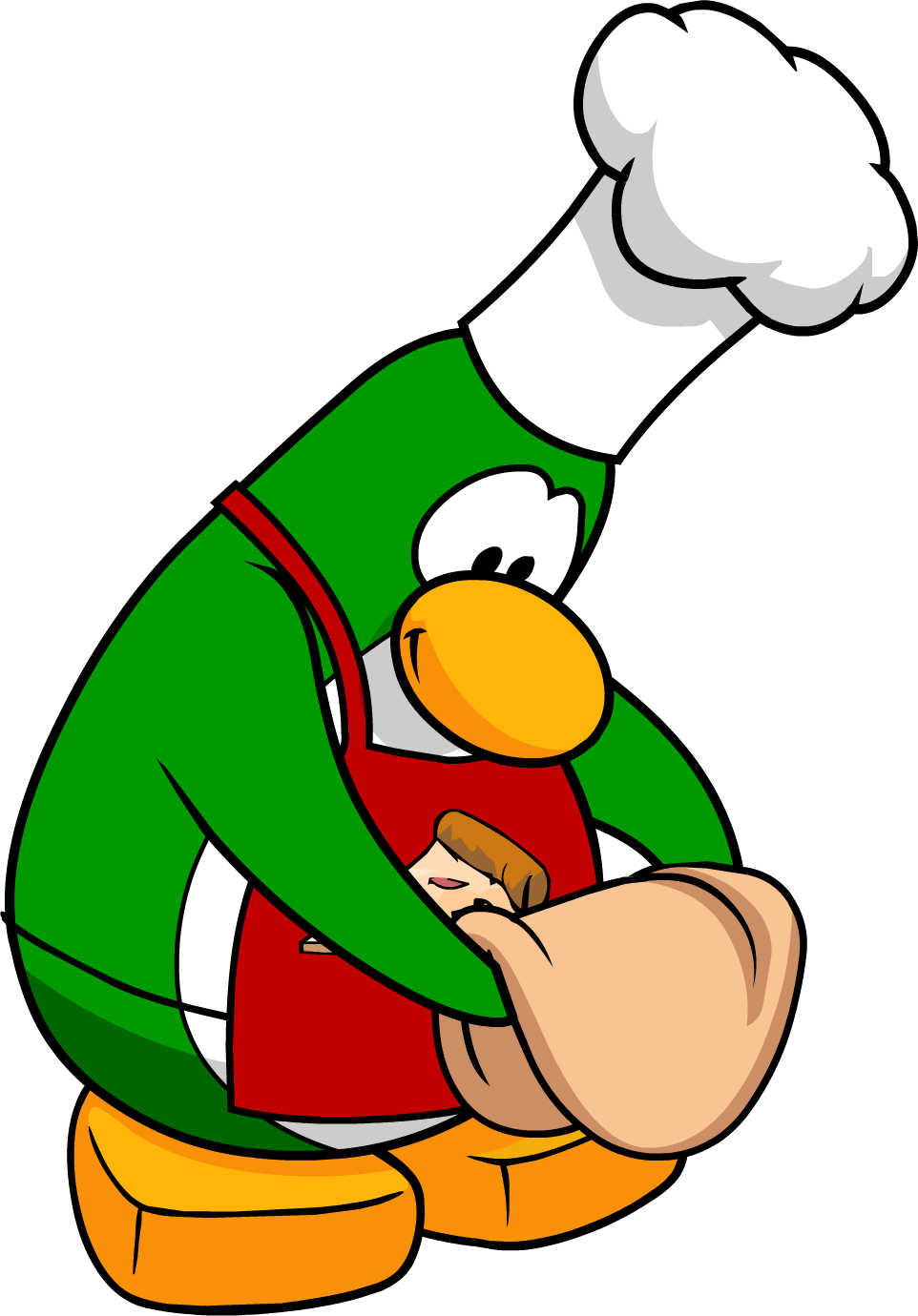 Loading Screen Pizza - Club Penguin Pizza Guy (962x1380), Png Download