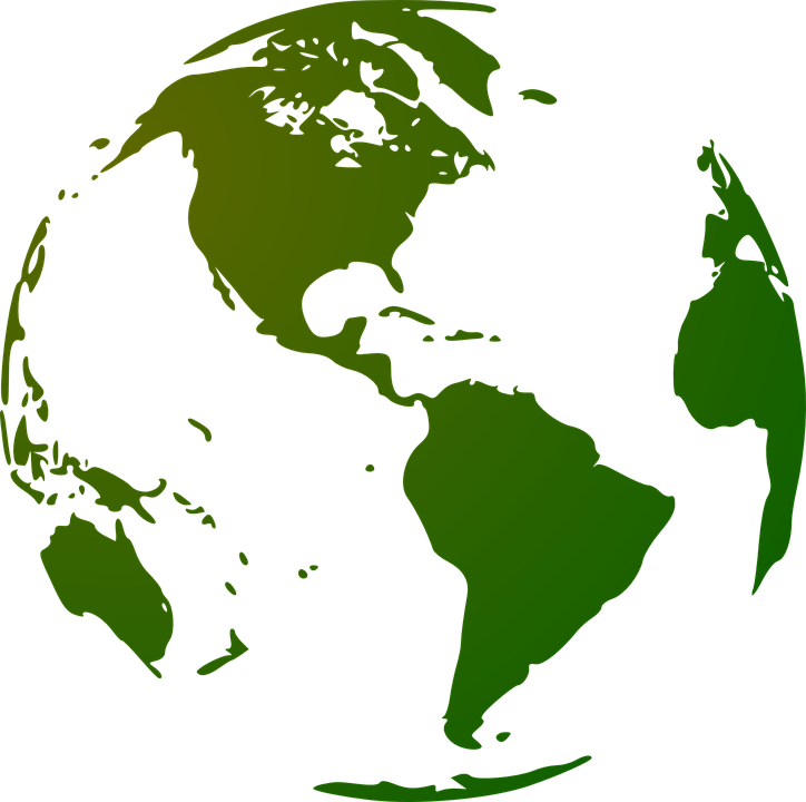 Free Pictures, Free Images, Globe Earth, Silhouette - Globe Png (724x720), Png Download