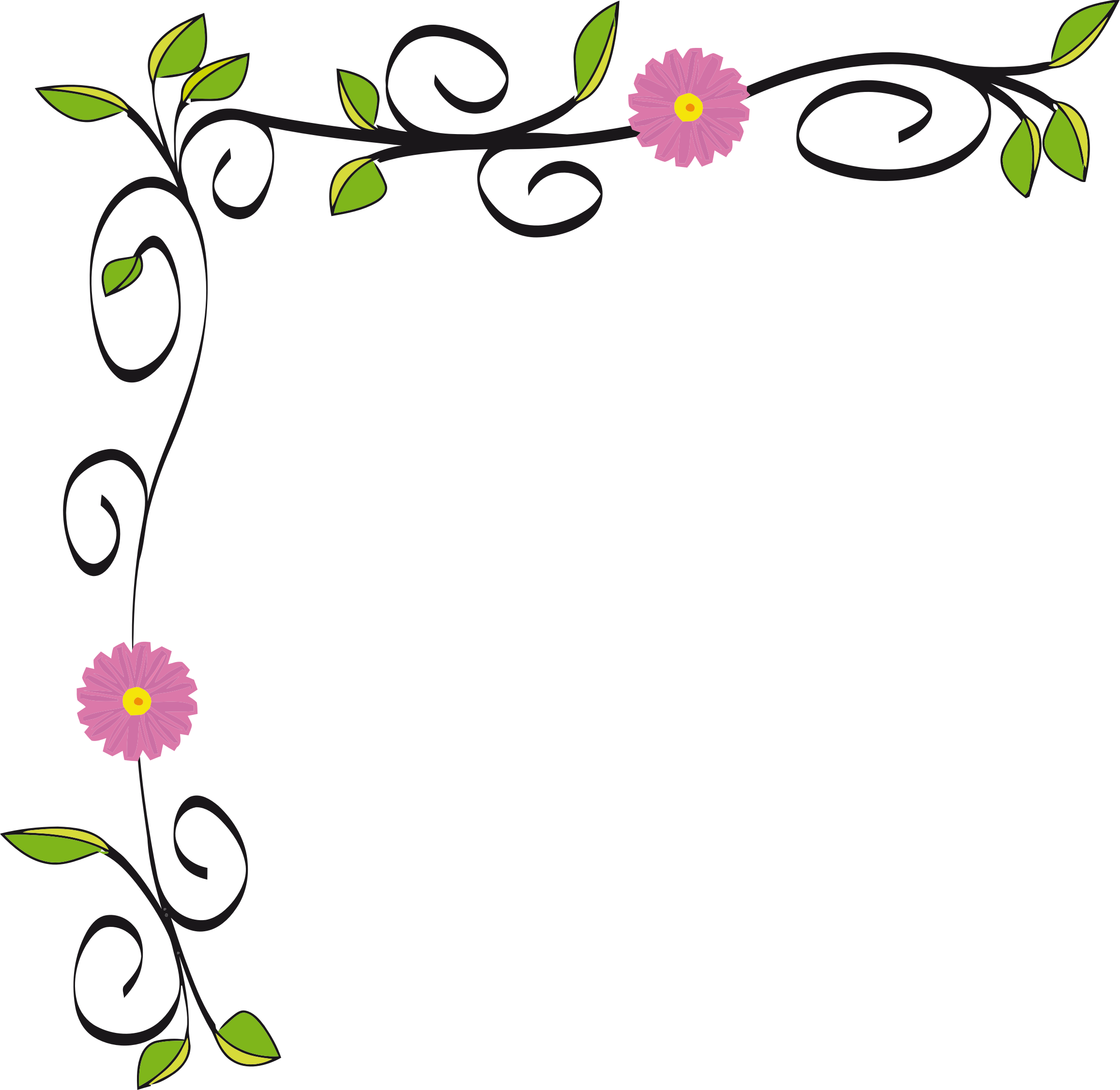This Free Icons Png Design Of Floral Border Vectorized (2314x2252), Png Download