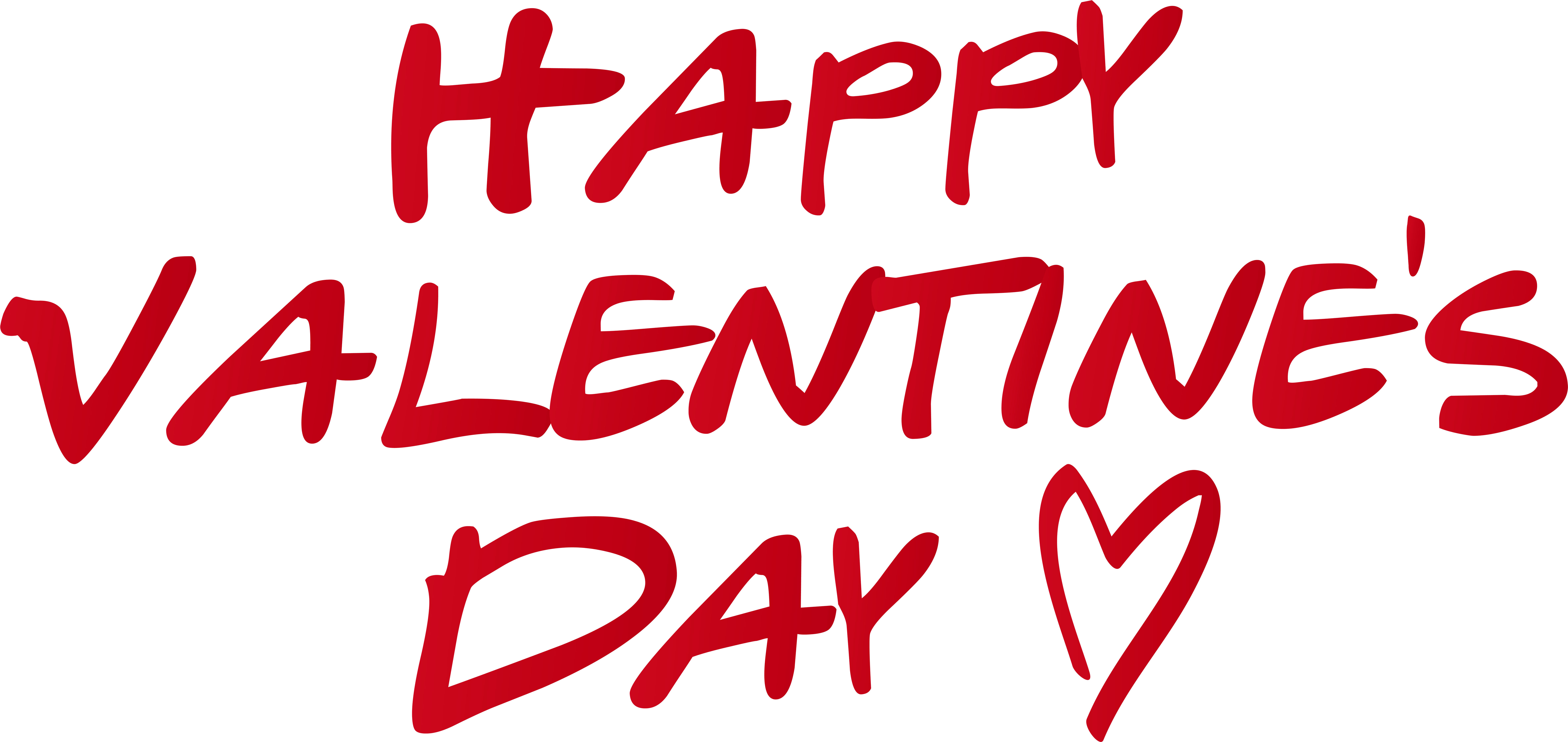Valentine's Day Png Clip Art Image, Is Available For - Happy Valentine's Day Png (8000x3835), Png Download