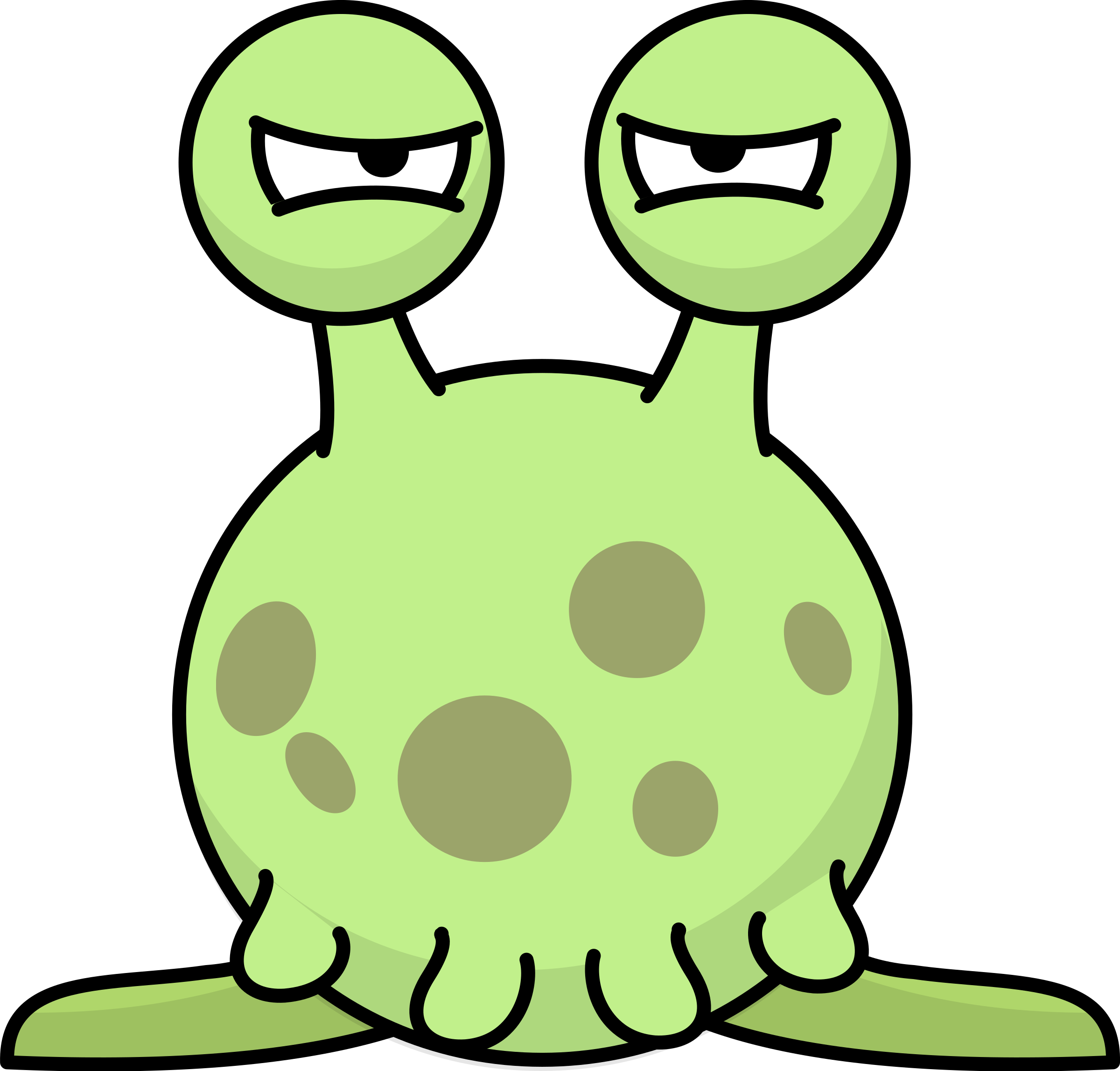 This Free Icons Png Design Of Unimpressed Alien (2400x2295), Png Download
