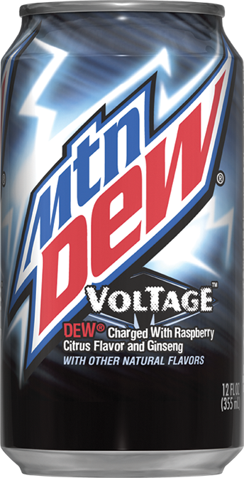 Mountain Dew Voltage Raspberry Citrus - Mountain Dew Voltage Cans (12-count, 12 Oz Each) (344x672), Png Download