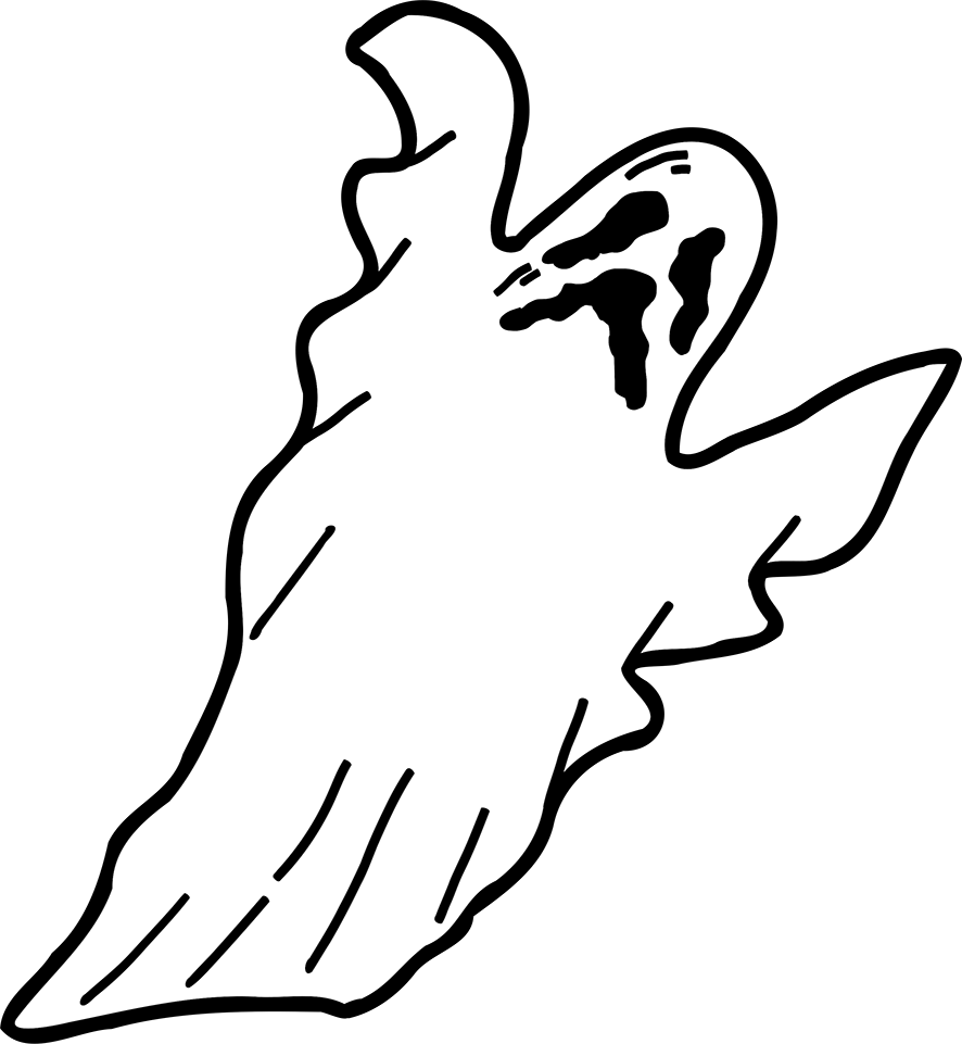 Hand Clipart Halloween - Ghost Clipart (886x961), Png Download