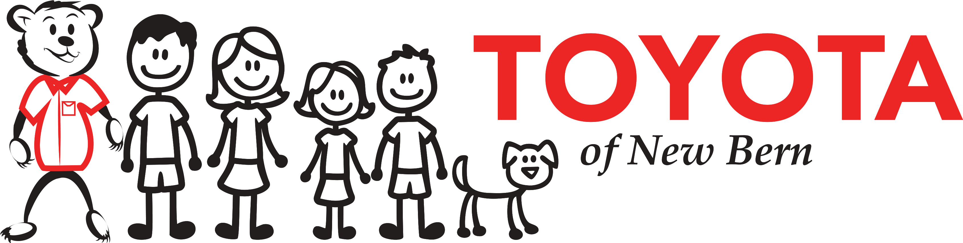 Toyota Of New Bern - Toyota Of New Bern Logo (3500x897), Png Download