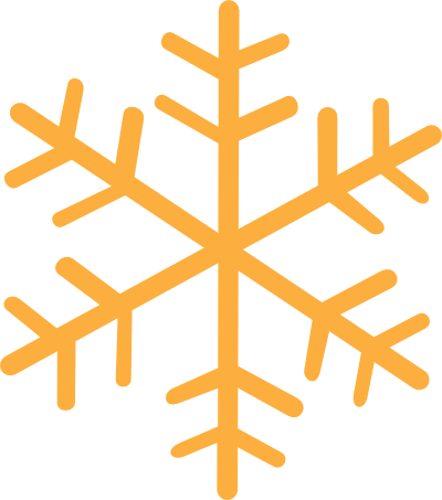 White Snowflake With No Background Clipart Collection - Yellow Snowflake Clipart (400x453), Png Download