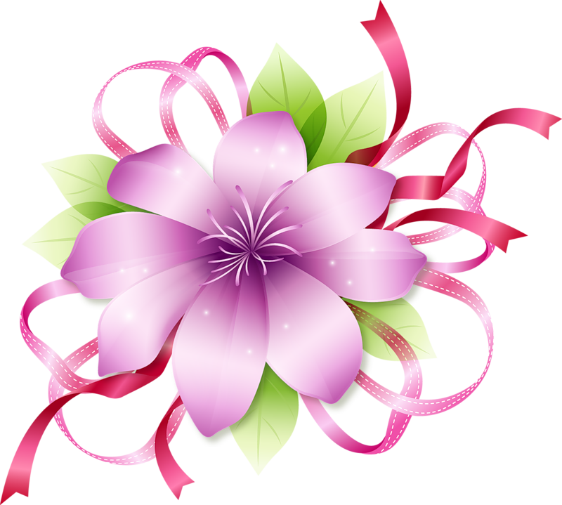 Pink Flower Images - Flower Border Design Png (800x719), Png Download