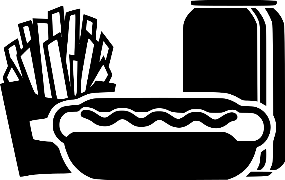 Hot Dog Sausage Soda Can French Fries Svg Png Icon - French Fries Icon Transparent (982x622), Png Download