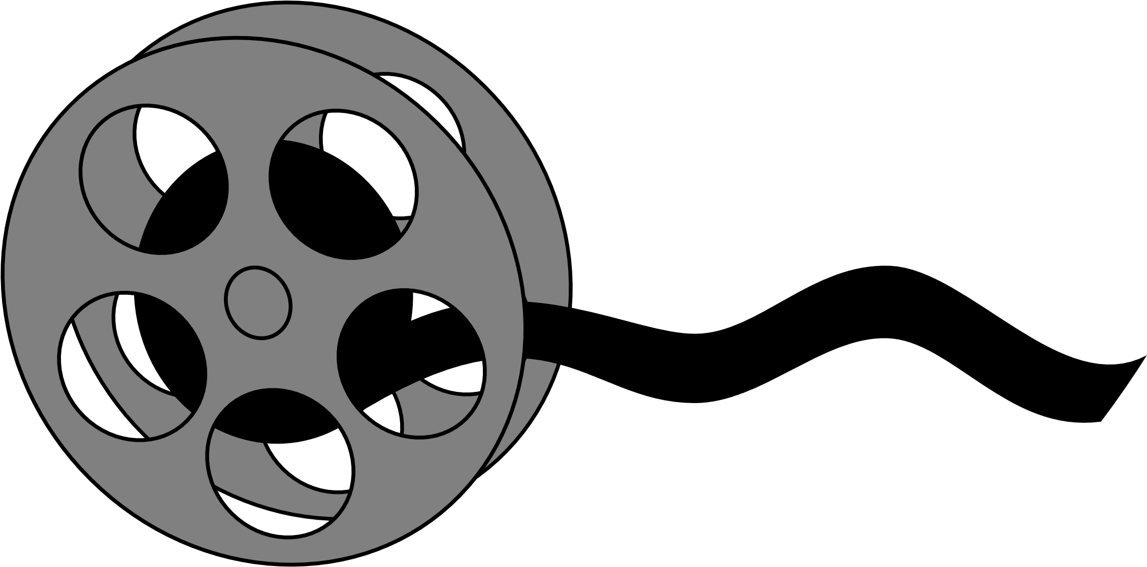 Film Reel Vector Illustrartio - Ranged Weapon (500x248), Png Download