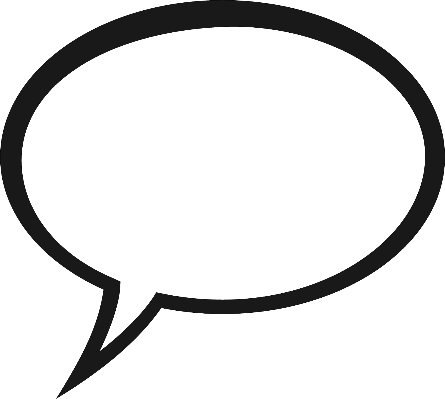 Blank Speech Bubble Png - Speech Bubble Clipart (1512x1355), Png Download