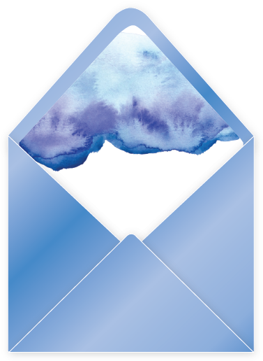 Watercolour Envelope Liner Blue - Triangle (462x531), Png Download