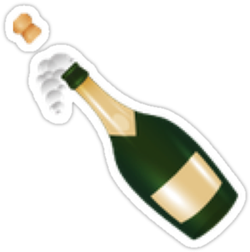 Pop The Champagne New Emoji - Emoji Whatsapp Champagne (375x360), Png Download