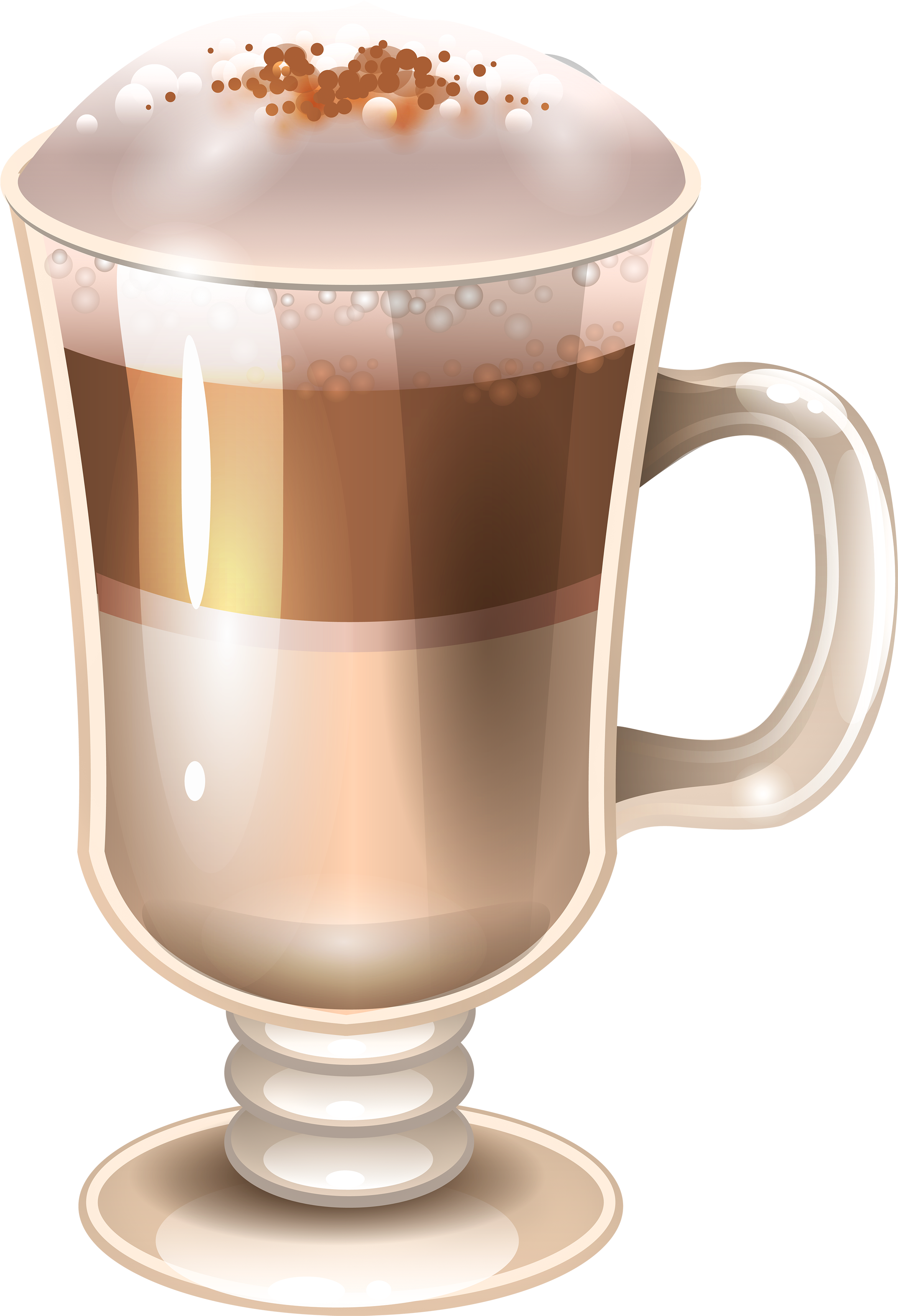 Milk Clipart Full Cup - Latte Macchiato Png (2500x3587), Png Download
